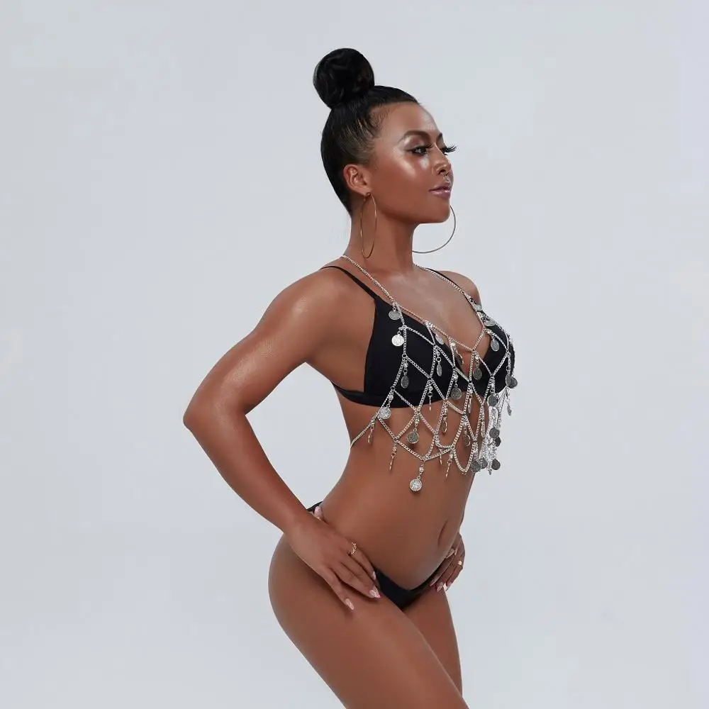 Богемное металлическое Сетчатое цыганское тело Сексуальная цепочка для живота