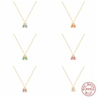 Aide ключицы ожерелья цепи 925 стерлингового серебра в Корейском стиле INS Красочные Циркон пчелы ожерелье с подвеской для женщин многослойные Collare