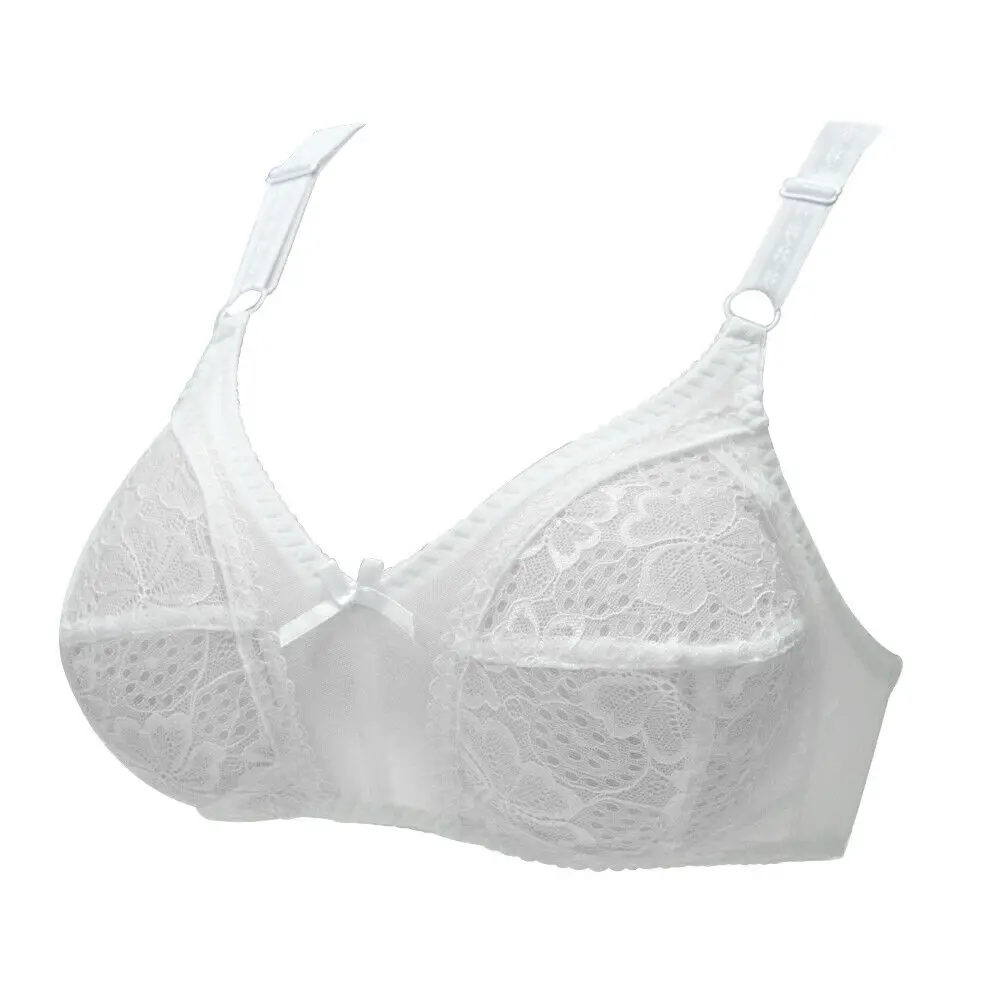Vgplay White Women Bra Sexy Lace Hollow Transparent Thin Cup Underwear Embroidery Floral Bras For | Женская одежда