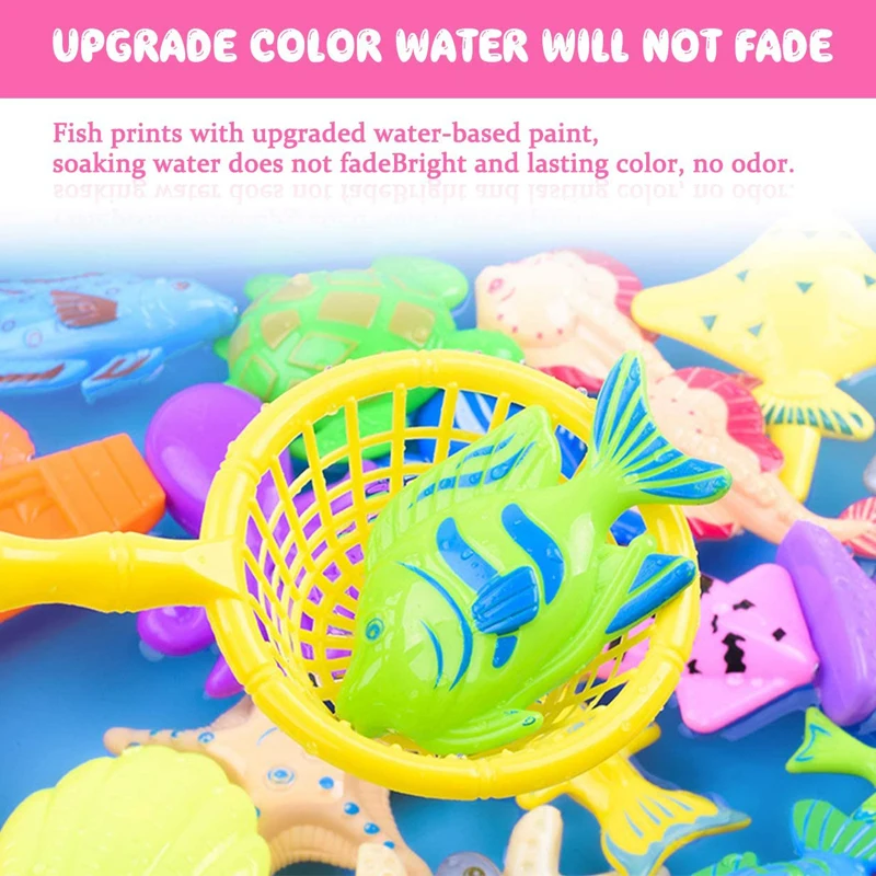 

Children Magnetic Kids Boy Girl Fishing Toy Toys GYH Set Suit Magnetic Play Water Baby Toys Fish Square Hot Gift For Kids