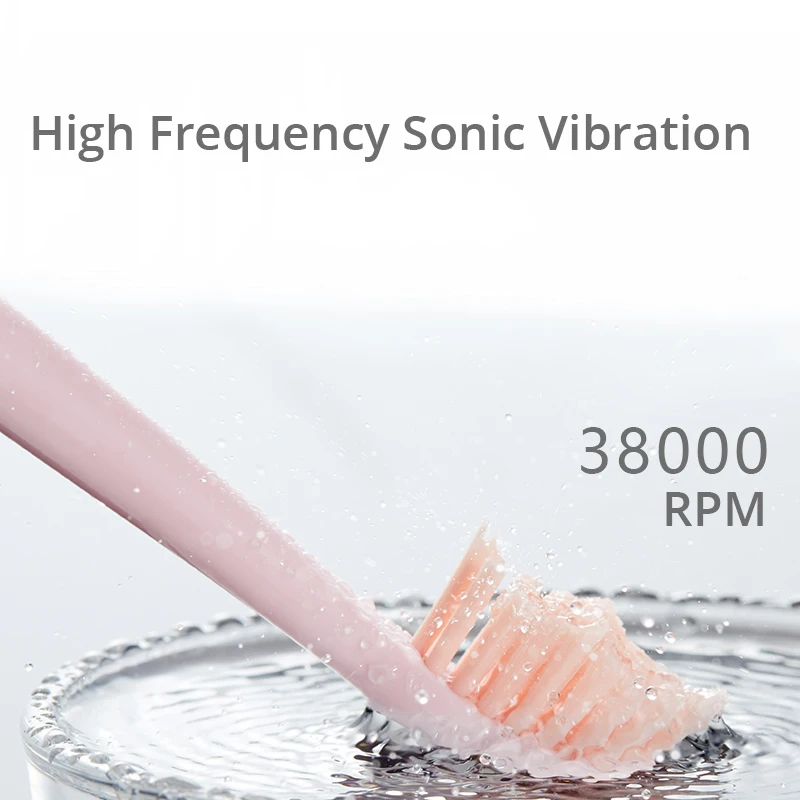 Ультра звуковая электрическая зубная щетка перезаряжаемая батарея USB кабель