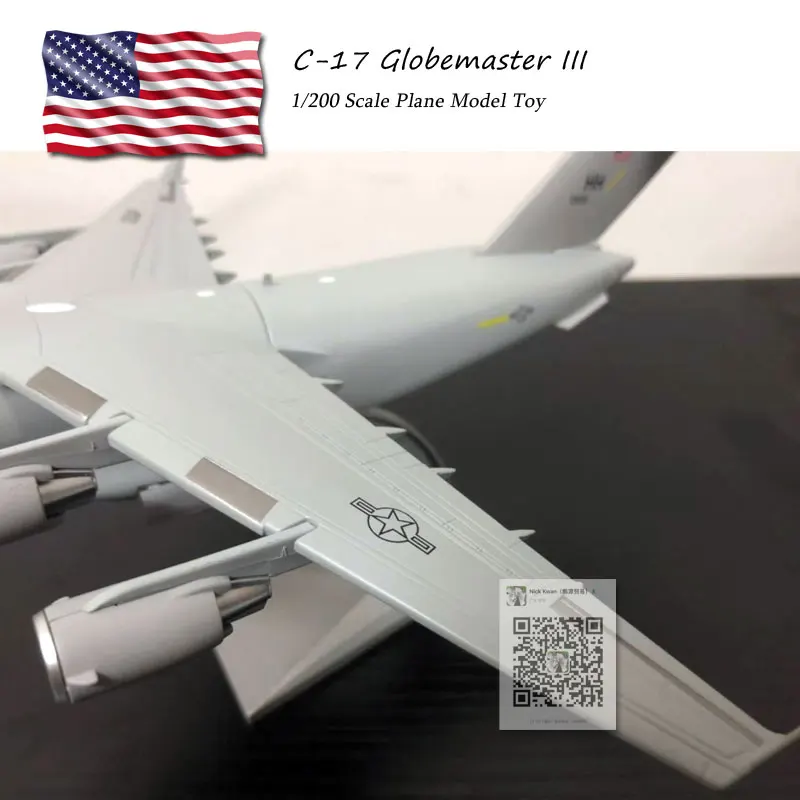 WLTK 1/200 весы C-17 Globemaster III Strategic и Tactical Airlifter литой под давлением металлический армейский самолет модель игрушка для коллекции