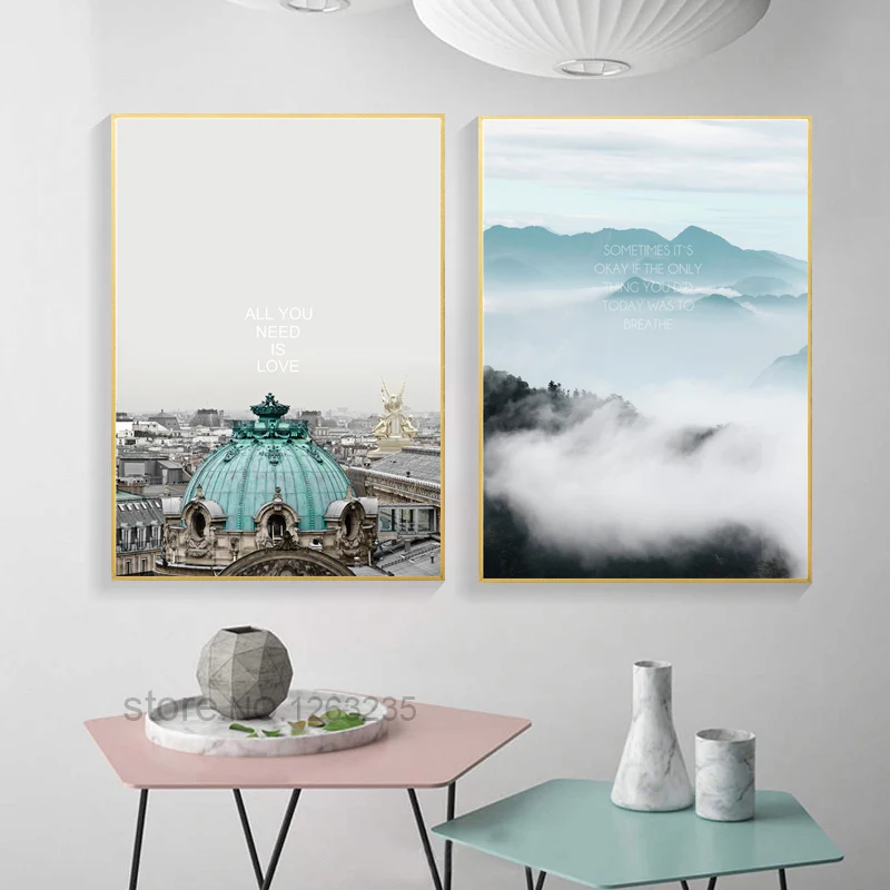 Горы скандинавский плакат фотографии пейзаж куадро декорацион салон все что вам