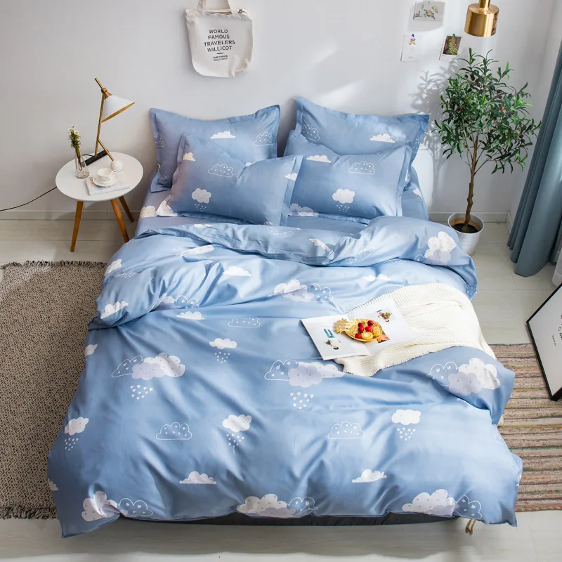 

2020 Spring Bedding Set Daisy Flower Duvet Cover Set Pastoral Flat Sheet Bed Linen Amreican Bed Set AB Side Home Bedding 3/4pcs