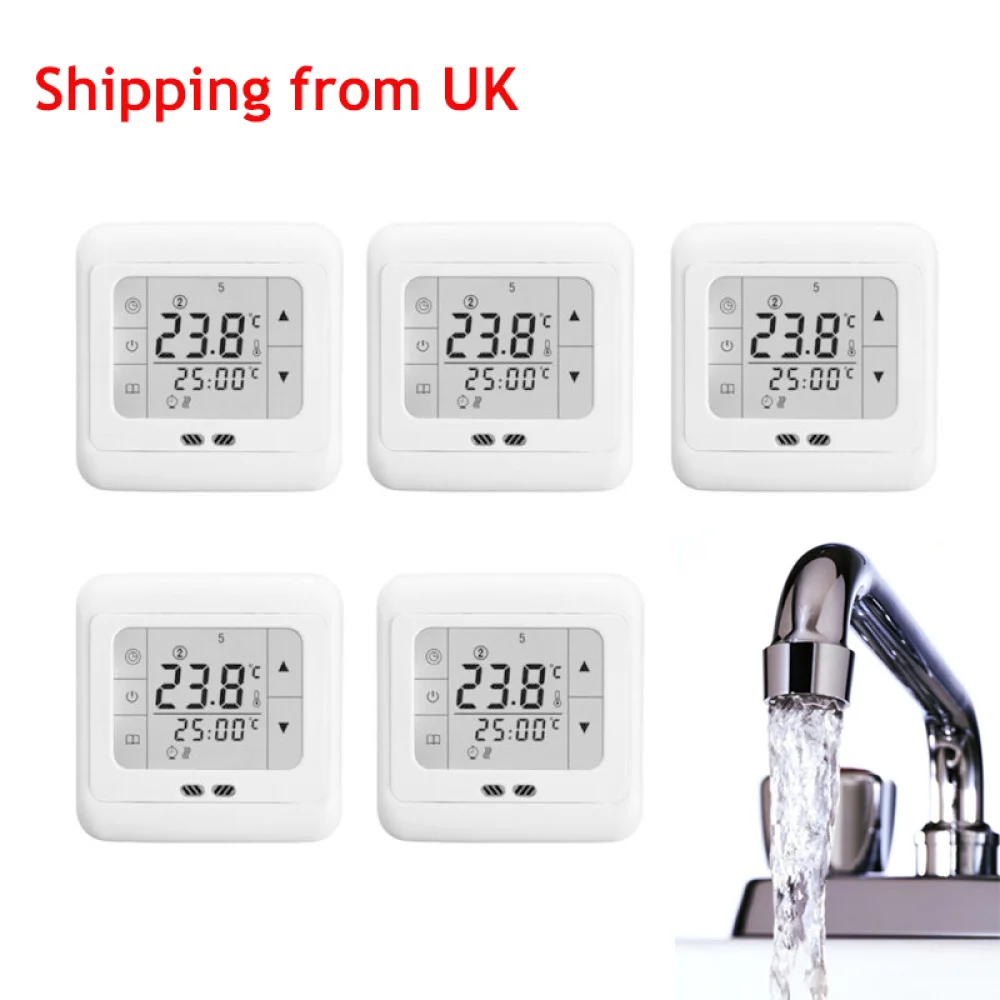 

Programmable Digital Thermoregulator Touch Screen Room Heating Thermostat Underfloor Heating for Warm Floor Electric Heating Sys