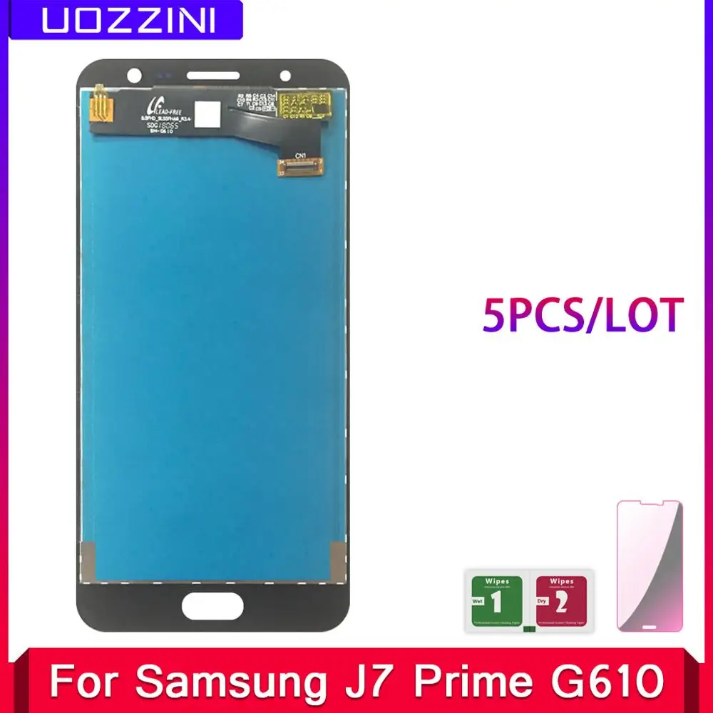 5 шт./лот ЖК дисплей для SAMSUNG Galaxy J7 Prime 2016 G610 G610F G610M сменный сенсорный экран в