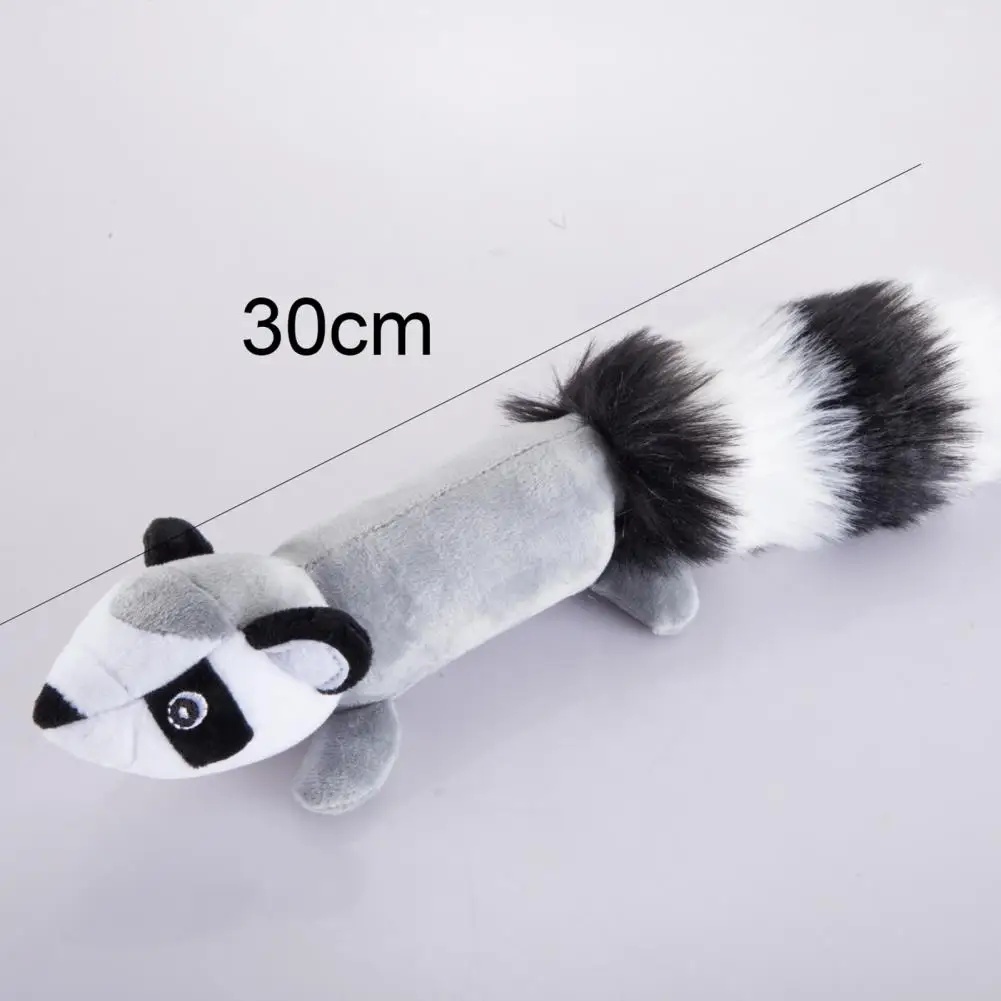 

Pet Simulation Animal Plush Toy Interactive Squeaky Soft Chew Toy Skunk/Squirrel Shape Doll Sound Toy For Cats Puppy Chewing