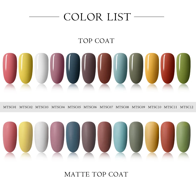 Mtssii Color Gel Matte Nail Polish Set Effect Need Top Coat Soak Off Manicure Varnish Art Lacquer | Красота и здоровье
