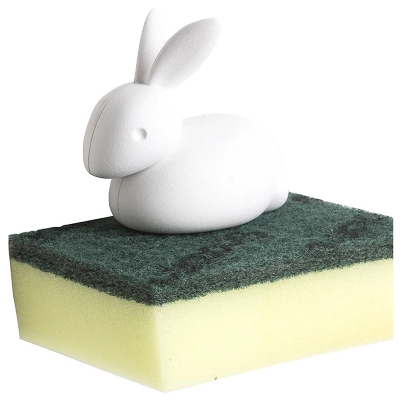 

Полка для раковины с мультяшным Кроликом, стеллаж для слива губки, держатель для ванной комнаты, Кухонное хранилище