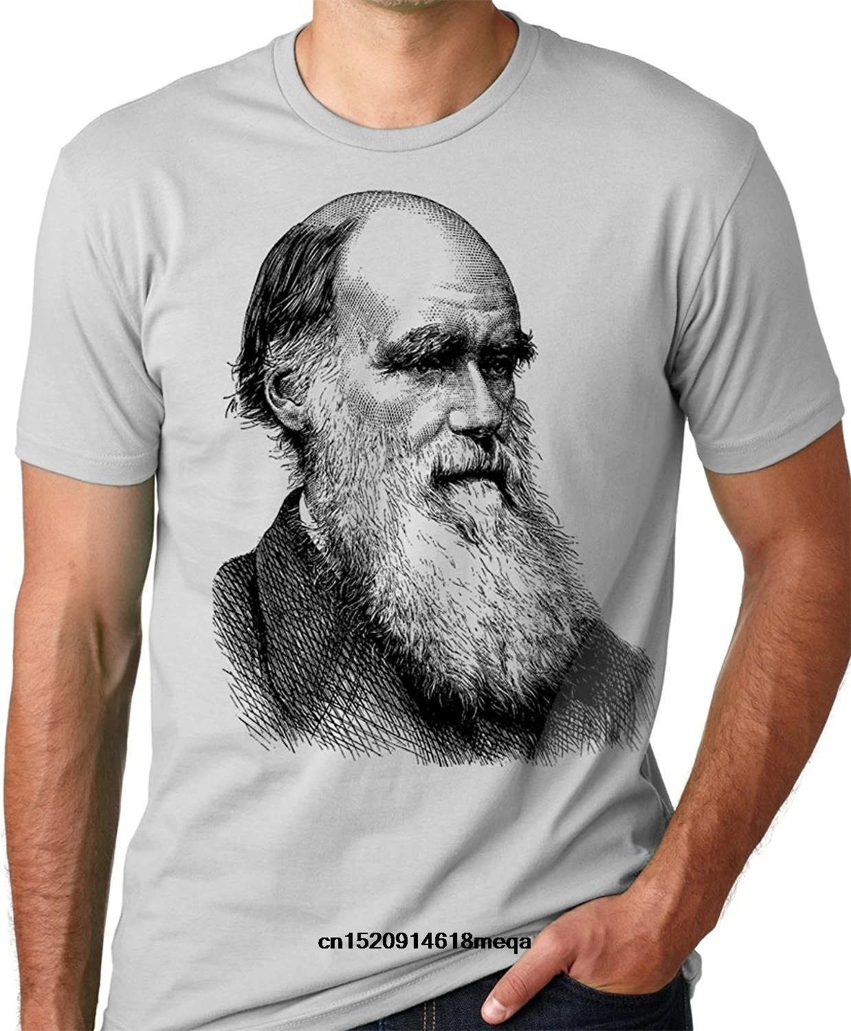 Забавные футболки Мужская Летняя мода Charles Darwin портретная футболка Atheist