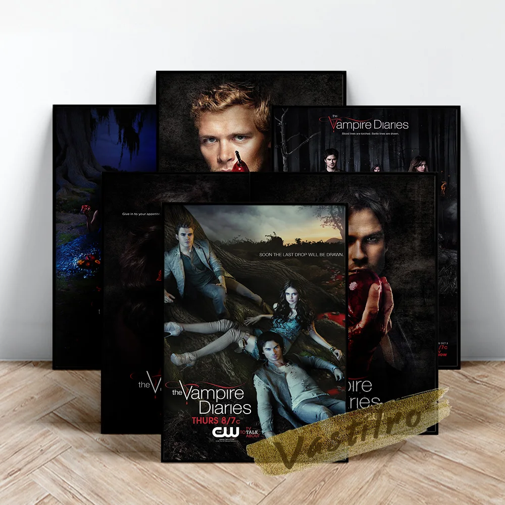 

The Vampire Diaries Tv Play Poster, Teleplay Character Prints Art, Elena Gilbert Role Wall Stickers, Movie Star Canvas Painting