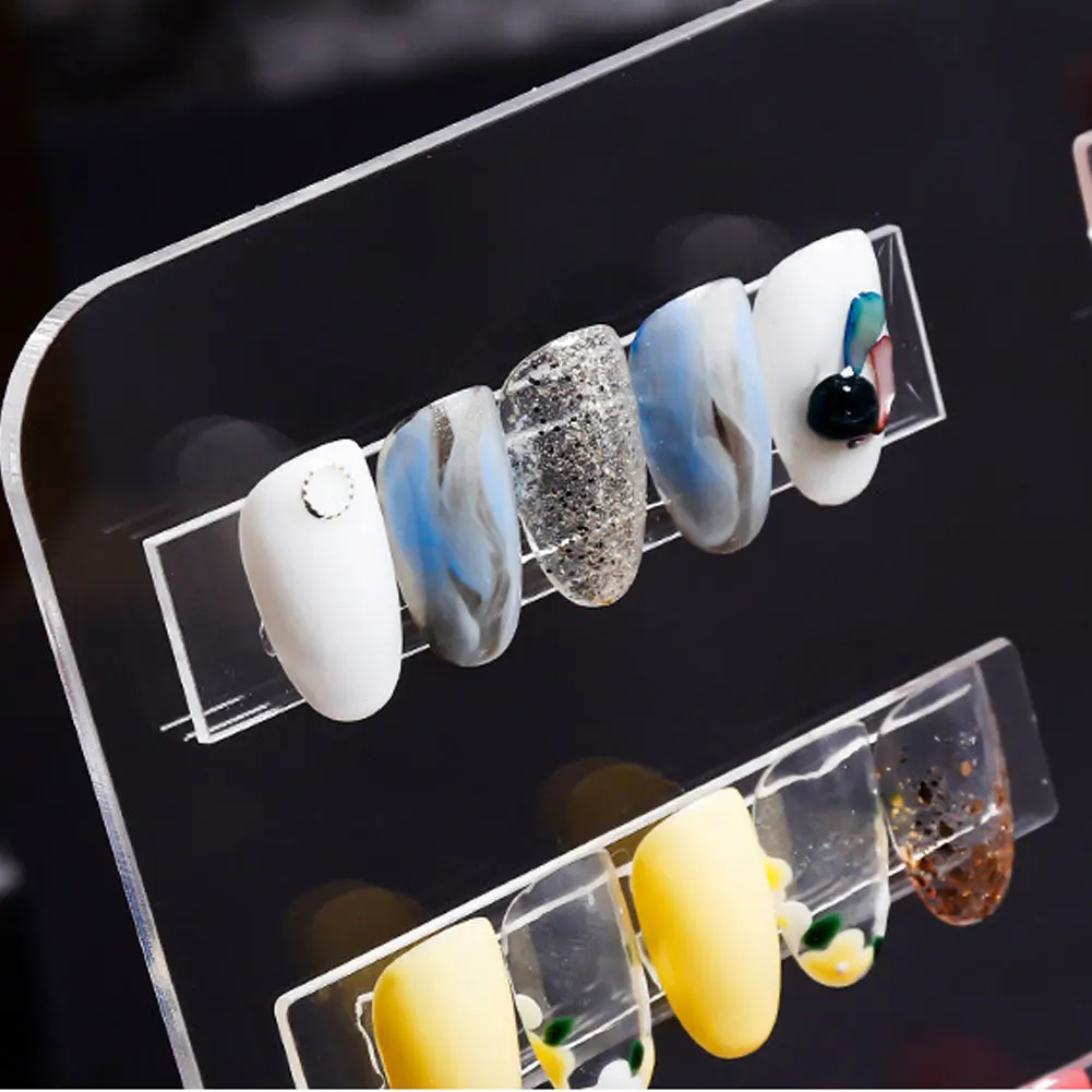 

Three-Dimensional Nail Display Stand Nail Storage Box Fake Nail Skills Color Display Stand Nail Decoration Storage Box Nail Work
