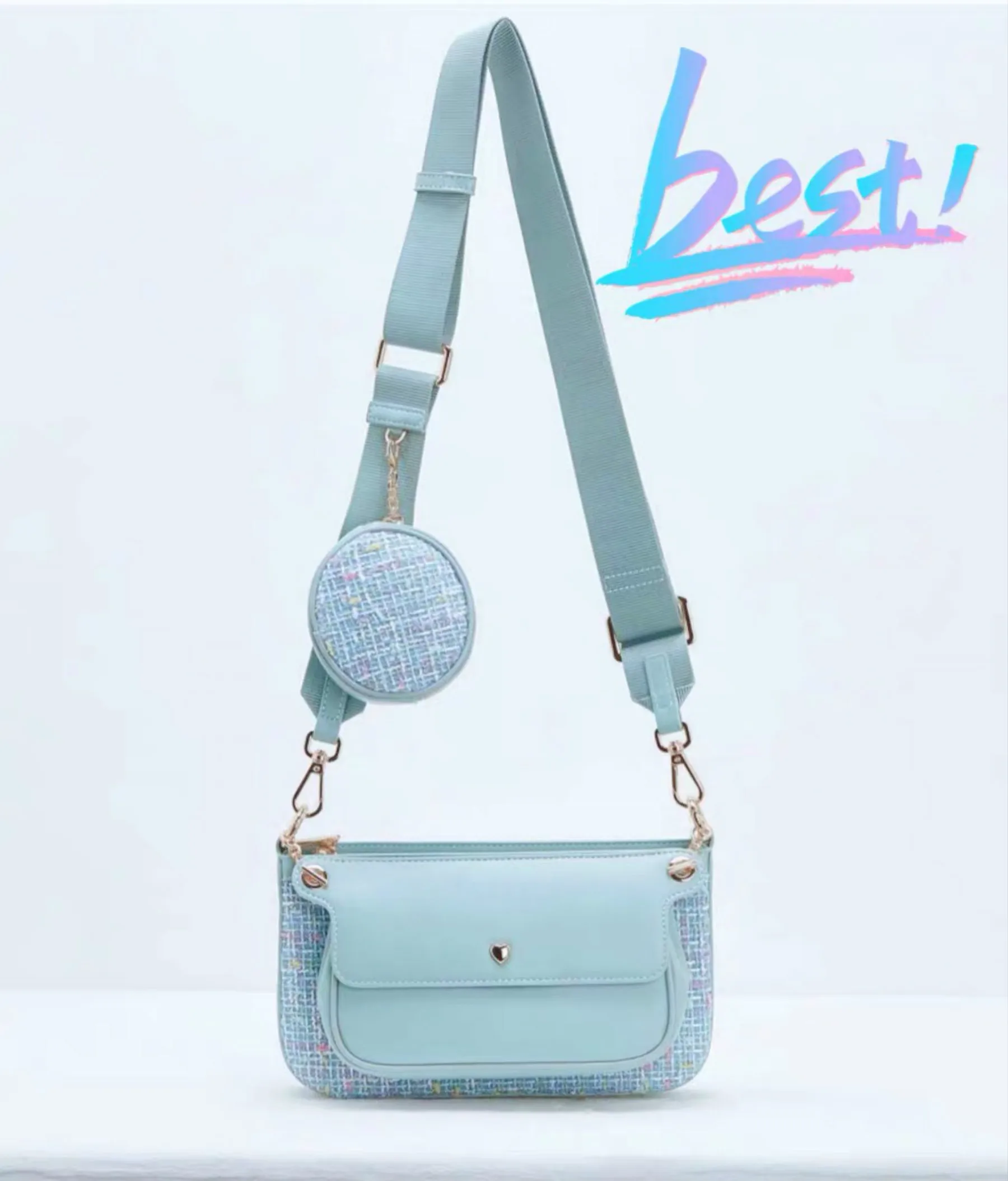 

Hiboom 2020 Fashion New High quality PU Leather Women's Designer Handbag Chain Shoulder Messenger Bag Mahjong Bag