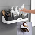 Полка для ванной, не требует отверстий, настенный органайзер для геля для душа, стойка для хранения, держатель для кухни, аксессуары для ванной комнаты