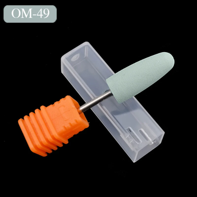 OM-49 6 шт./компл. резины и силикона с объемным Фрезер для ногтей, фрезер для маникюра битный Гибкая полировальная машина электрическая пилка для ногтей инструменты для ногтей - Цвет: OM-49