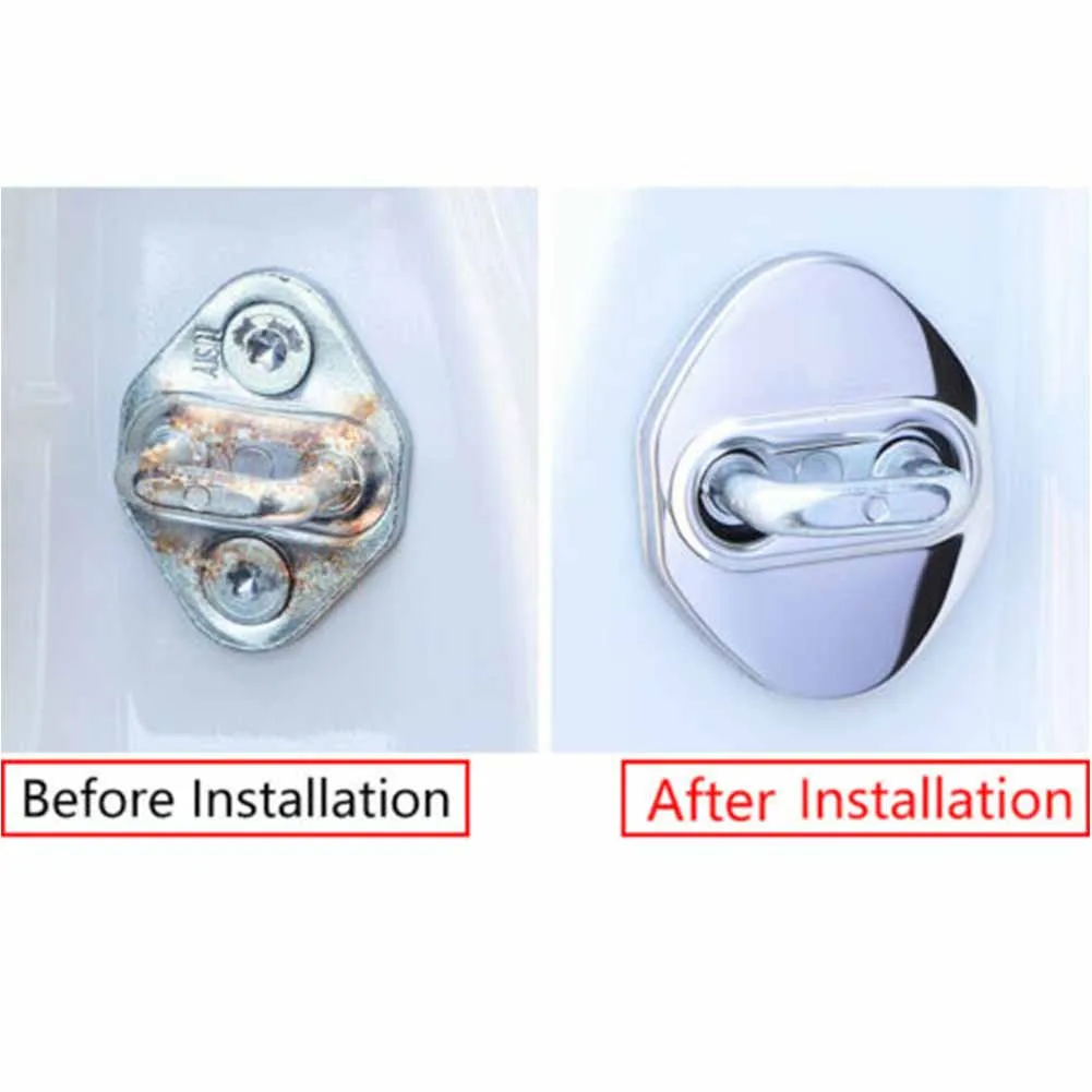 

1pcs Silver Door Lock Protection Buckle Protector Cover For Toyota All Models NO LOGO Car Door Lock Cover Protect Buckle Cover