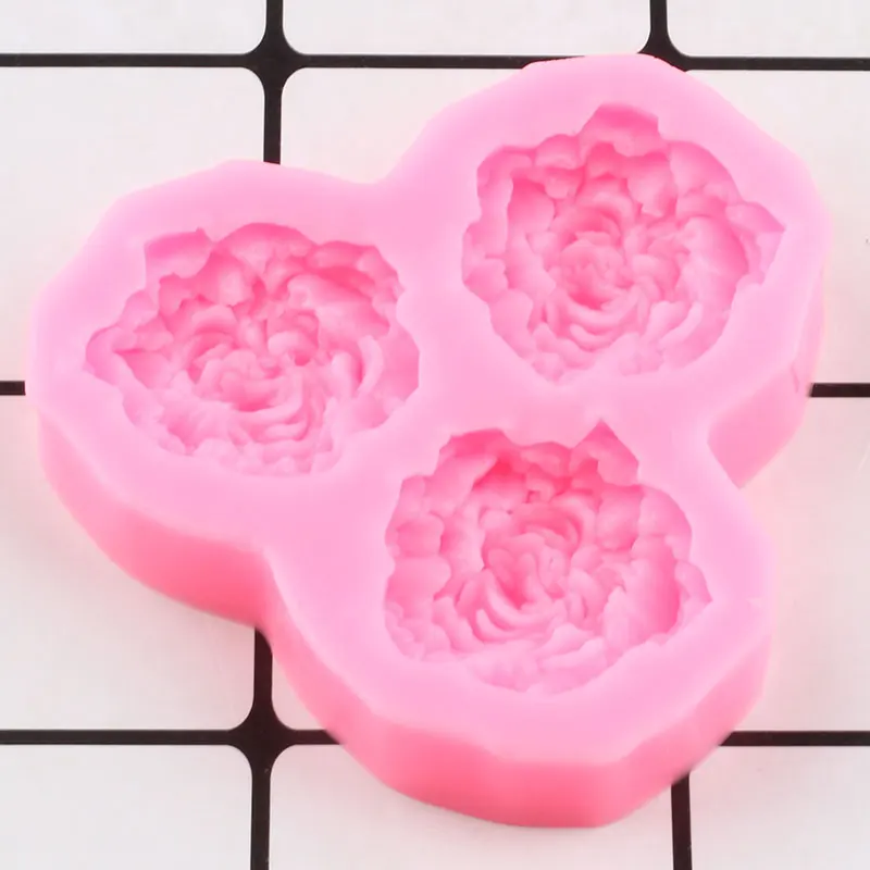 Пион силиконовые формы в виде цветка свадьба кекс Топпер инструменты для