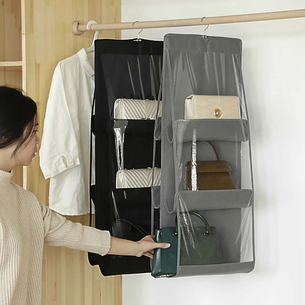 Складная подвесная сумка 6 карманов вешалка для хранения крюк полка органайзер