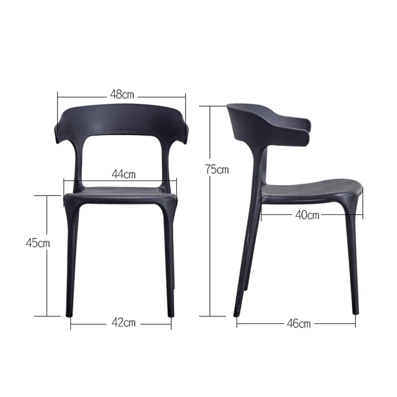 Современные пластиковые бычьи рога стулья обеденные для столовых мебель