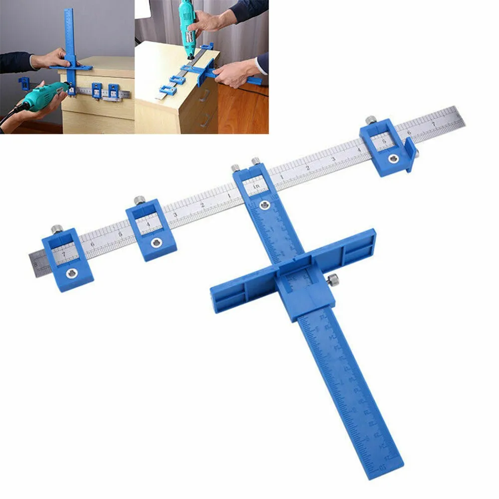 

Drill Handle Hole Locator Drilling Guide Opener Template Cabinets Punch Jig Tool Woodworking Tools Drill Bit Center Guide Set