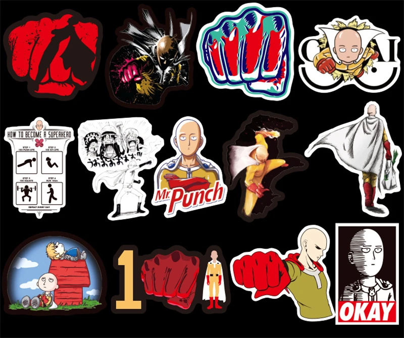 70 шт. классические японские ONE PUNCH MAN DIY Мультяшные наклейки граффити багаж гитара