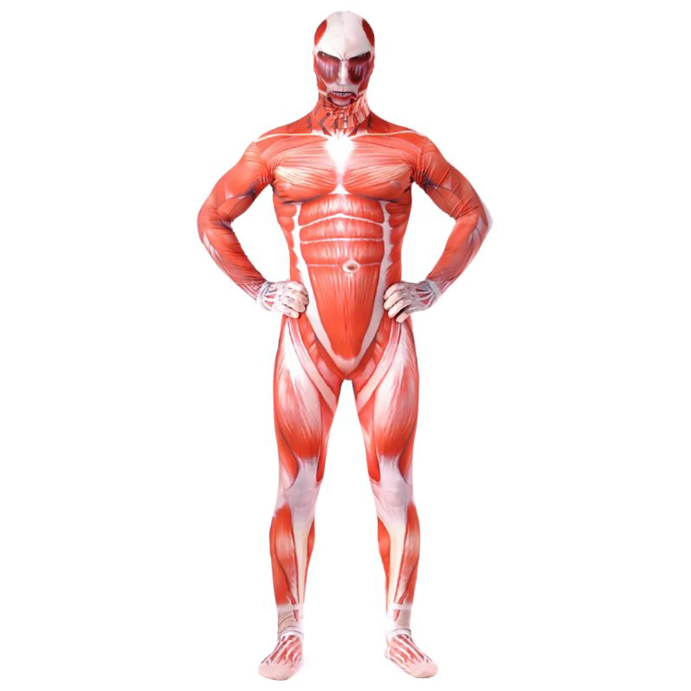 Унисекс Хэллоуин атакующие гигантские мышцы колготки 3D Печатный боди необычное