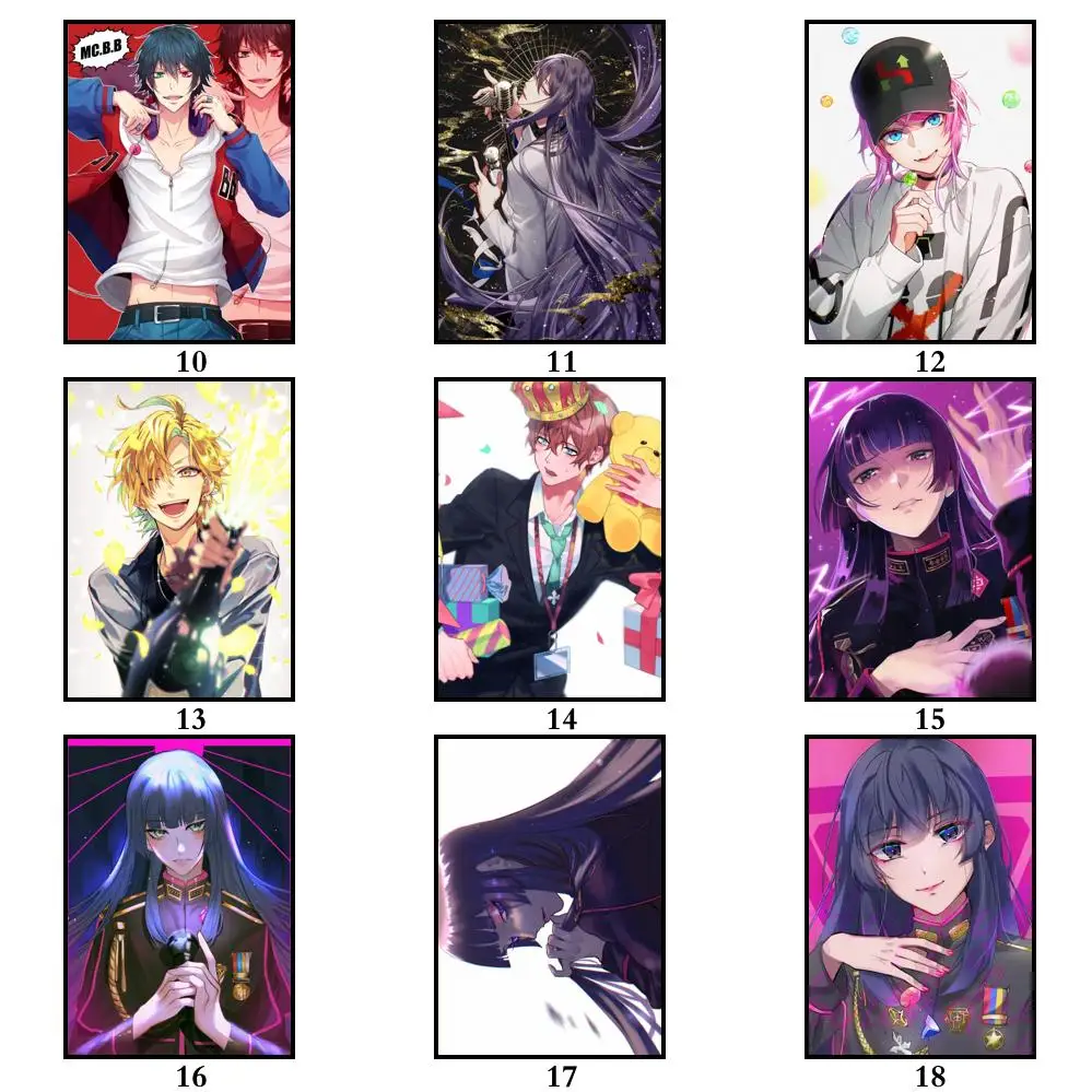 50 Дизайнов гипноза Mic -Division Rap Battle-белая бумага плакат Yamada ichiro художественная