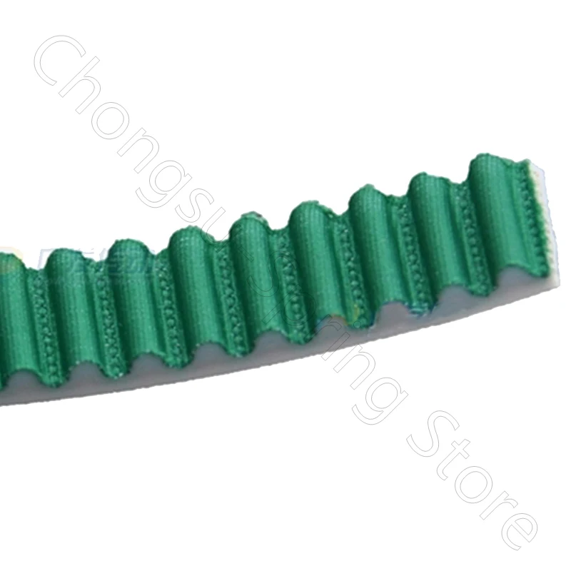 Ремень ГРМ из ПУ кожи не скользящий бесшумный для 3D-принтеров ширина 15 мм зелёная