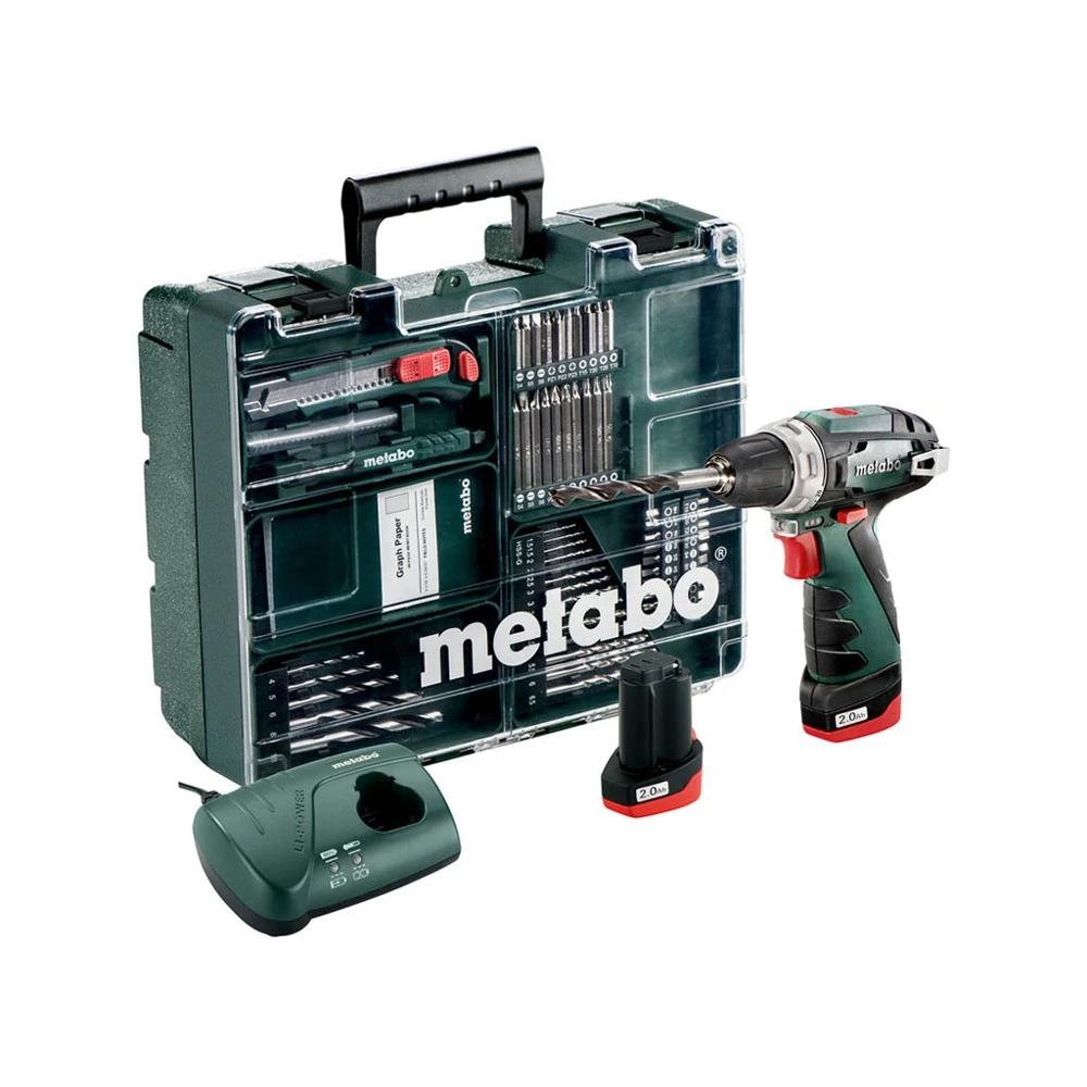 Электроинструмент Metabo PowerMaxx BS 2014 Basic 2.0Ah x2 Case Set2 34 Н·м | Инструменты