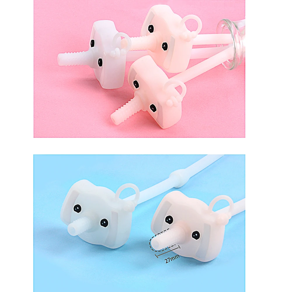 Многоразовые силиконовые соломинки LOFCA 1 шт. Детские Мультяшные питьевая