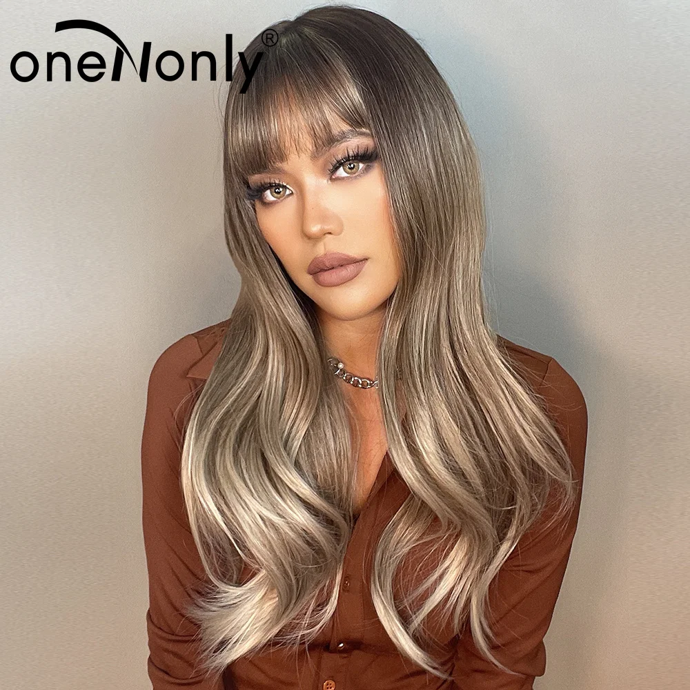 Женский парик oneNonly блонд длинные волнистые синтетические парики для вечерние