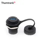 1 шт., водонепроницаемый двойной разъем USB 3,0 с пылезащитной крышкой