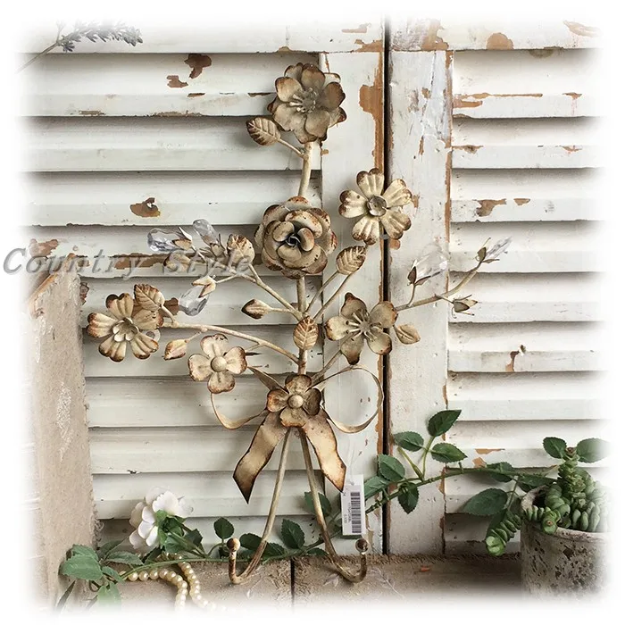 

Цветок ручной работы ретро старинные металлические Симпатичные настенные крючки