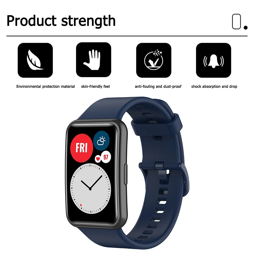 strap for huawei watch fit sport wrist band smart bracelet solid silicone replacement soft straps wearable devices supplies free global shipping