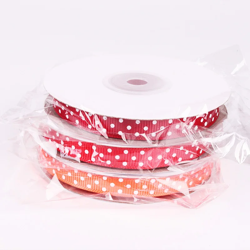5 ярдов/рулон мультфильм горошек Печать Grosgrain Красивая серия свадьба Вечеринка DIY