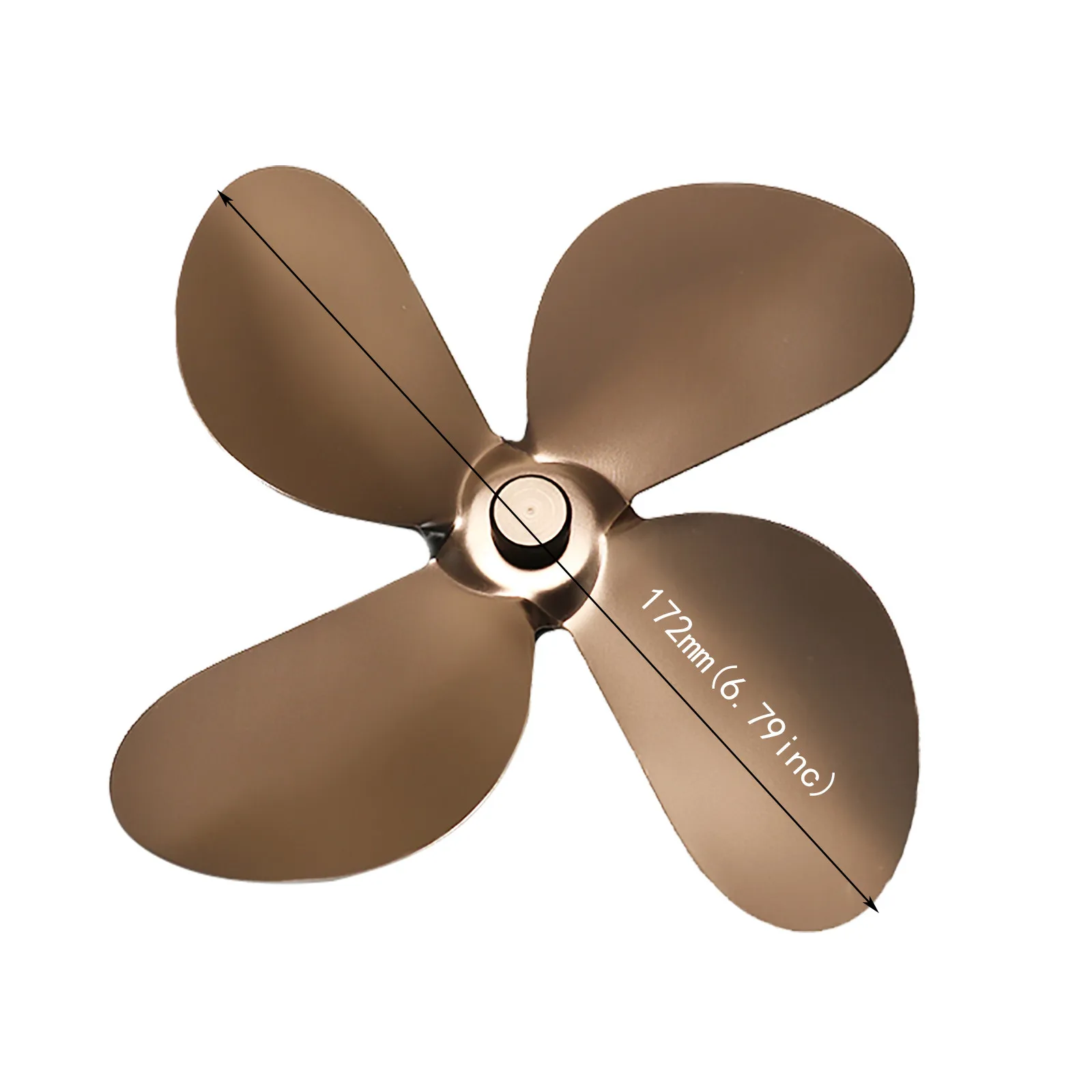 4 лезвия черный зернистый тепловой вентилятор для дровяной плиты деревянная