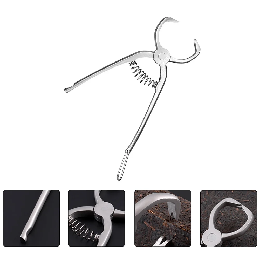 

1pc Tea Cake Clamp Tea Tong Tea Opening Tool Tea Ceremony Utensil (Silver)