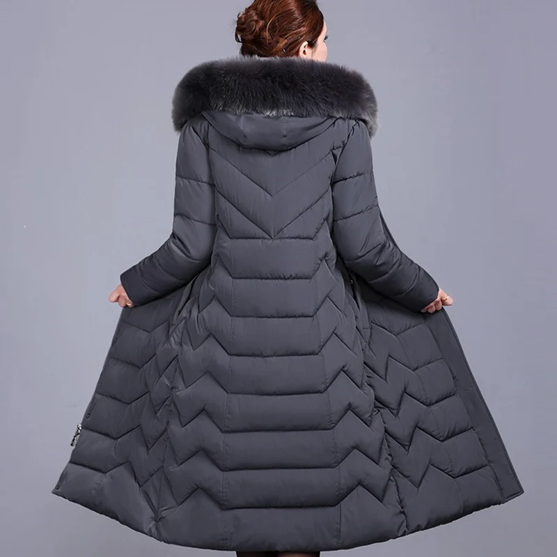 2019 женские теплые пальто с меховым воротником женская зимняя парка Женская