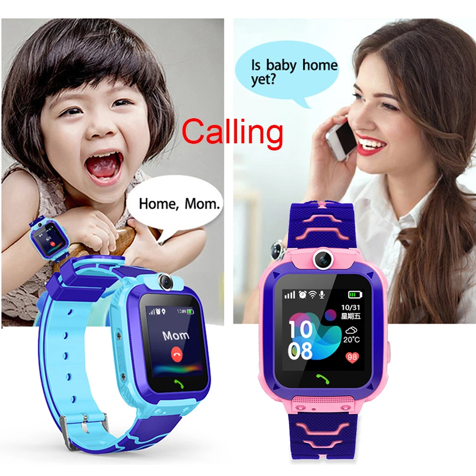 Kid Smart Watch Waterproof LBS Location Children Positioning SOS Camera Touch Screen Voice Chat Sim Call For Baby | Электроника