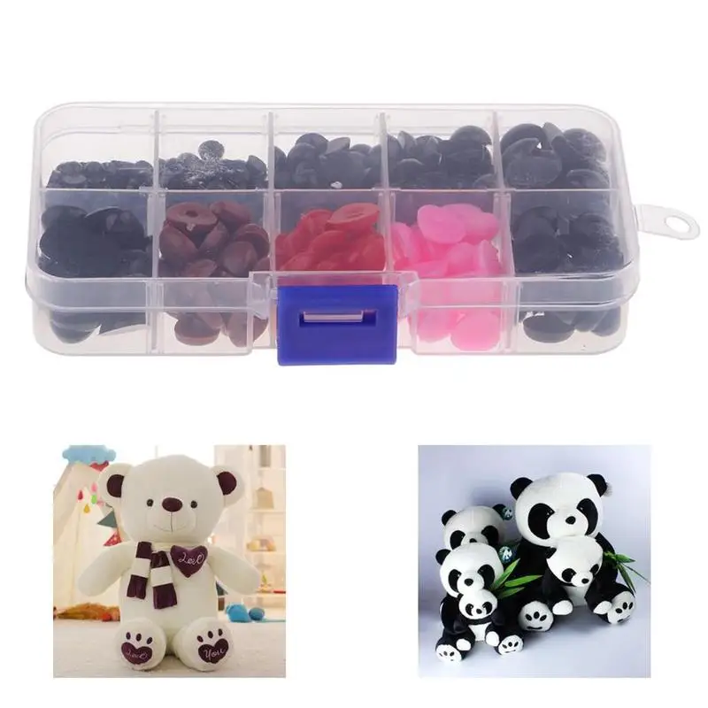 

205 Round Flat Eyes+125 Nose Triangle Nose Plastic For Dolls Eyes Making Toys Bear Making Dolls Crochet Accessory Eyes Amig U1K1