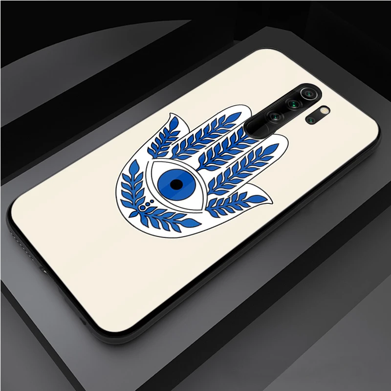 Хамса рука Фатимы чехол из закаленного стекла для телефона Xiaomi Redmi Note 5 6 7 8 9 Pro Note8T
