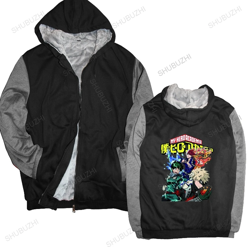 

My Hero Academia hoodie Men thick hoody hoodie Deku Bakugou Shoto hoody Anime Tops thick zipper men winter sweatshirt