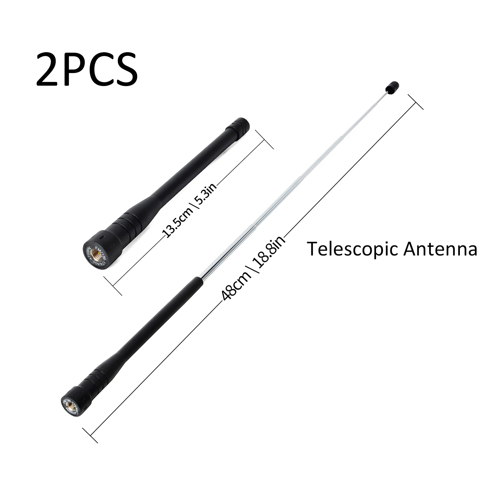 

Двухдиапазонная Антенна HYS, VHF, UHF, SMA, телескопическая антенна для рации Yaesu VX-6R, FT-60R, Baofeng UV-3R, 2 шт.