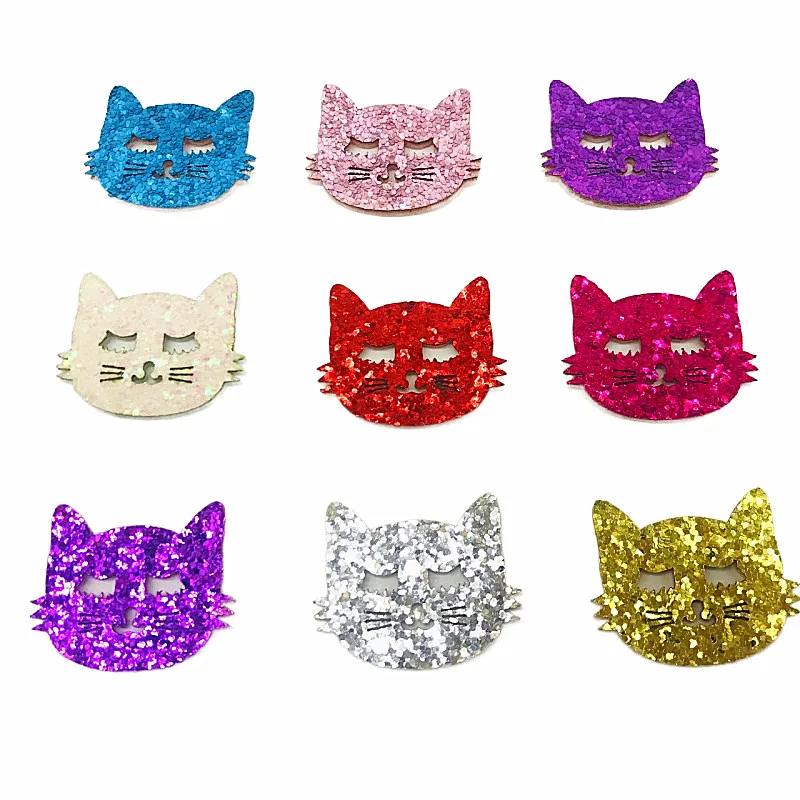 30 шт. Мультяшные животные Bling Cat аппликации для рукоделия скрапбукинга шляпы