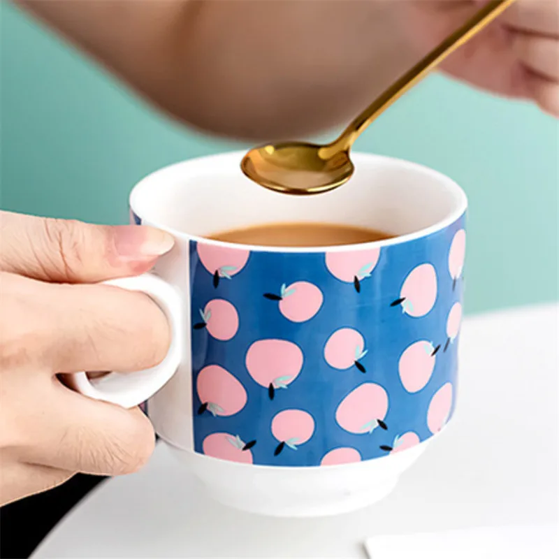 Скандинавская Милая керамическая креативная кофейная кружка с ручкой домашняя