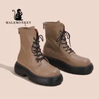 2021 г.; Дизайнерские ботинки; Зимняя женская Роскошная качественная обувь на платформе из искусственной кожи; Трендовые женские ботинки; Модные осенние короткие ботинки; Цвет Черный