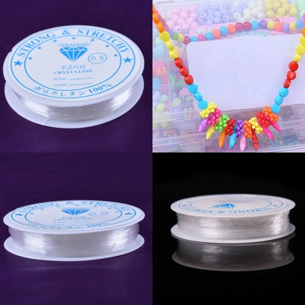 Рулоны для ювелирных изделий 7 м прозрачный эластичный шнур бисероплетения 0 6 мм