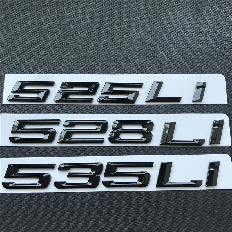 Яркий черный Автомобильный 3D Эмблема для BMW 3 5 7 серии 328I 330I 335I 340I 335 E30 E36 E39 E60 F10 F30 E90