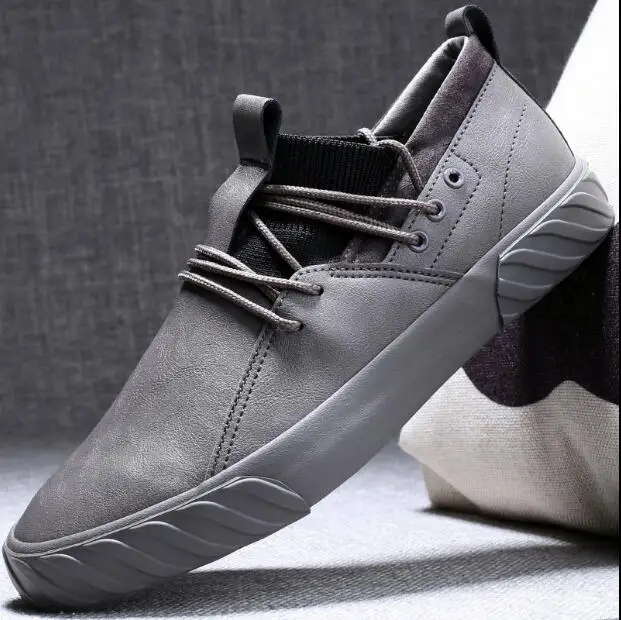autumn new fashion street cool men lace up leather casual shoes man trend shoes man loafers