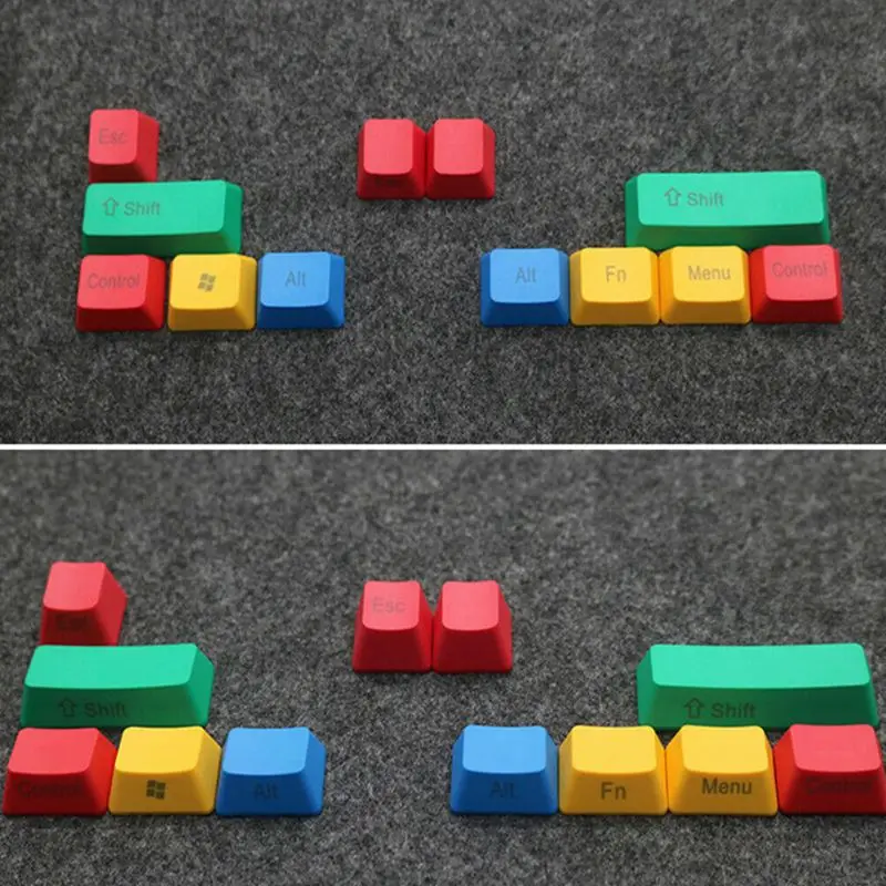 

Personality Customized PBT 10pcs Mechanical Keyboard OEM Profile Keycap Set RGBY Color Durable Side Printed Replacement Keycap